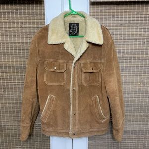 Vintage Men’s 70’s Suede Sherpa Lined Coat Jacket